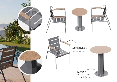 Riventi Gemma Masa Sandalye